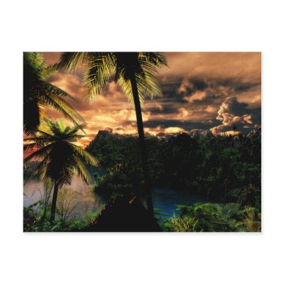 Winter In The Tropics Postcard by 3dartwork
