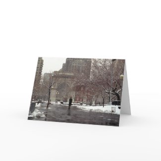 Winter in Washington Square (Season's Greetings) card
