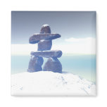 Winter inukshuk Magnet