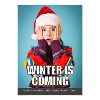 Winter is Coming Meme Holiday Card