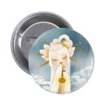 Winter kokeshi pinback buttons