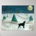 Winter Labrador Print