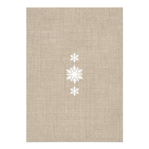 Winter Lace on Burlap Baby Shower Invitation