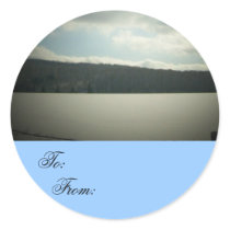 Winter Lake Design Gift Tag stickers