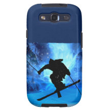 Winter Landscape and Freestyle Skier Samsung Galaxy SIII Case
