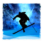 Winter Landscape and Freestyle Skier Print