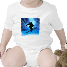 Winter Landscape and Freestyle Skier T Shirt