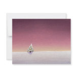 Winter landscape art little tree snow Unspoiled Personalized Invites