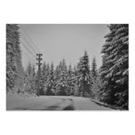 Winter landscape business card template