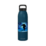 Winter Landscape & Freestyle Skier Reusable Water Bottles