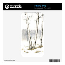 Winter Landscape iPhone 4/4S Skin Skin For iPhone 4