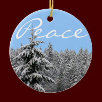 Winter Landscape Ornament  Peace Joy Decorations ornaments