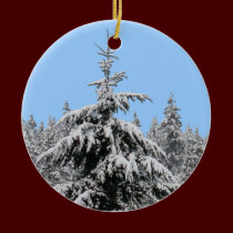 Winter Landscape Ornament  Snow Trees Decorations ornaments
