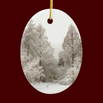 Winter Landscape Ornament  Snow Trees Decorations ornaments