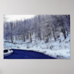 Winter landscape poster