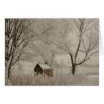 Winter Landscape Scene Holiday Greeting Card