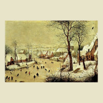 Winter Landscape with Skaters and Bird Trap