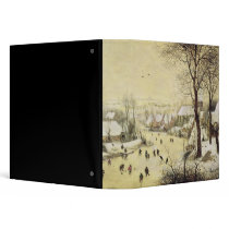 Winter Landscape with Skaters Vinyl Binder
