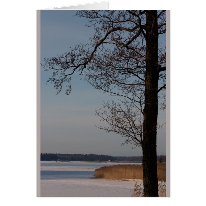 Winter Landscape with Tree CC0370 Greeting Card