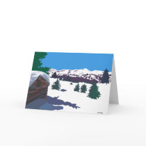 Winter Log Cabin Card by pennysart Winter Log Cabin Card