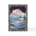 WINTER LOG CABIN & WREATH by SHARON SHARPE cards by sharonsharpe WINTER LOG CABIN & WREATH by SHARON SHARPE cards
