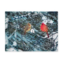 Winter love, postcard