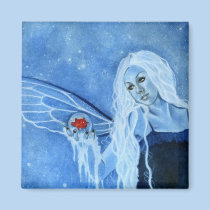 Winter Magic Fairy Magnet magnets