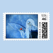 Winter Magic Fairy Postage stamps