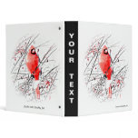 WINTER MALE CARDINAL VINYL BINDER