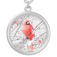 WINTER MALE CARDINAL NECKLACES