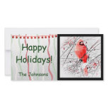 WINTER MALE CARDINAL PHOTO GREETING CARD