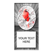 WINTER MALE CARDINAL CUSTOMIZED PHOTO CARD