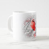 WINTER MALE CARDINAL JUMBO MUGS