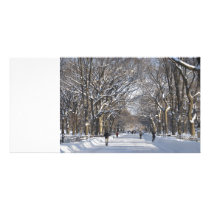 Winter Mall Central Park Personalized Photo Card