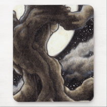 Winter moon mousepad
