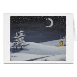 Winter Moonshadows Greeting Card