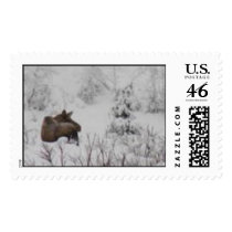 Winter Moose postage by loganguinn Winter Moose postage