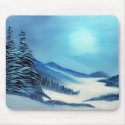 winter mountain scene mousepads