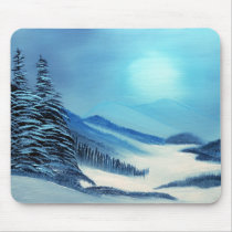 winter mountain scene mousepads