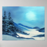 winter mountain scene posters