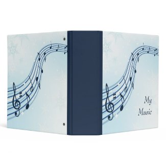 Winter music flow with musical notes binder binder