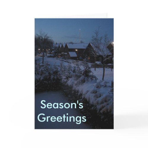 Winter night card