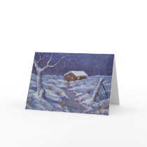 Winter night cards
