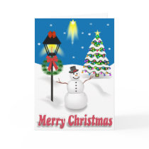 Winter Night Christmas Card by AuntBetsy Winter Night Christmas Card