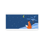 Winter Night Fox Label Winter Night Fox Label