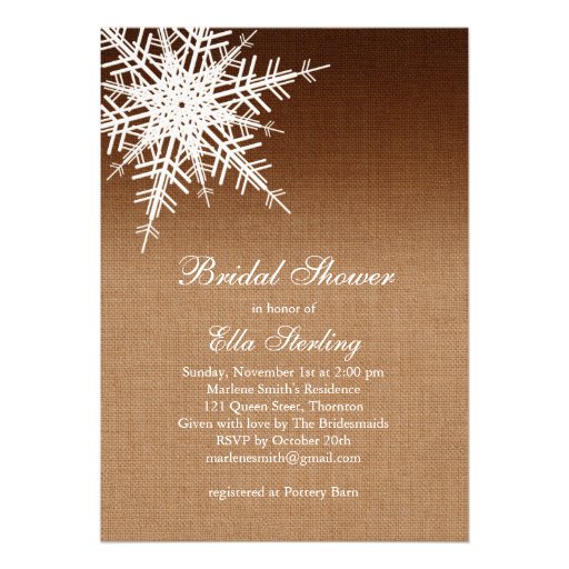 Winter Ombre Bridal Shower Invitation