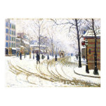 Winter on Boulevard de Clichy, France