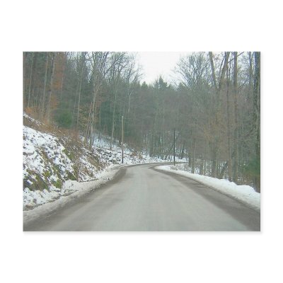 Winter On Jenks Road Post Cards by AudreyStarJArt