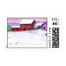 Winter On The Farm Postage