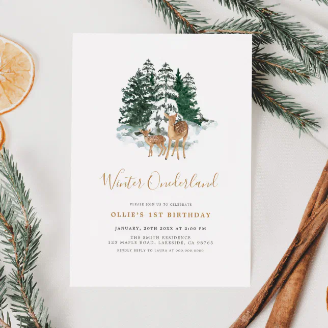 Winter Onederland St Birthday Invitation Zazzle